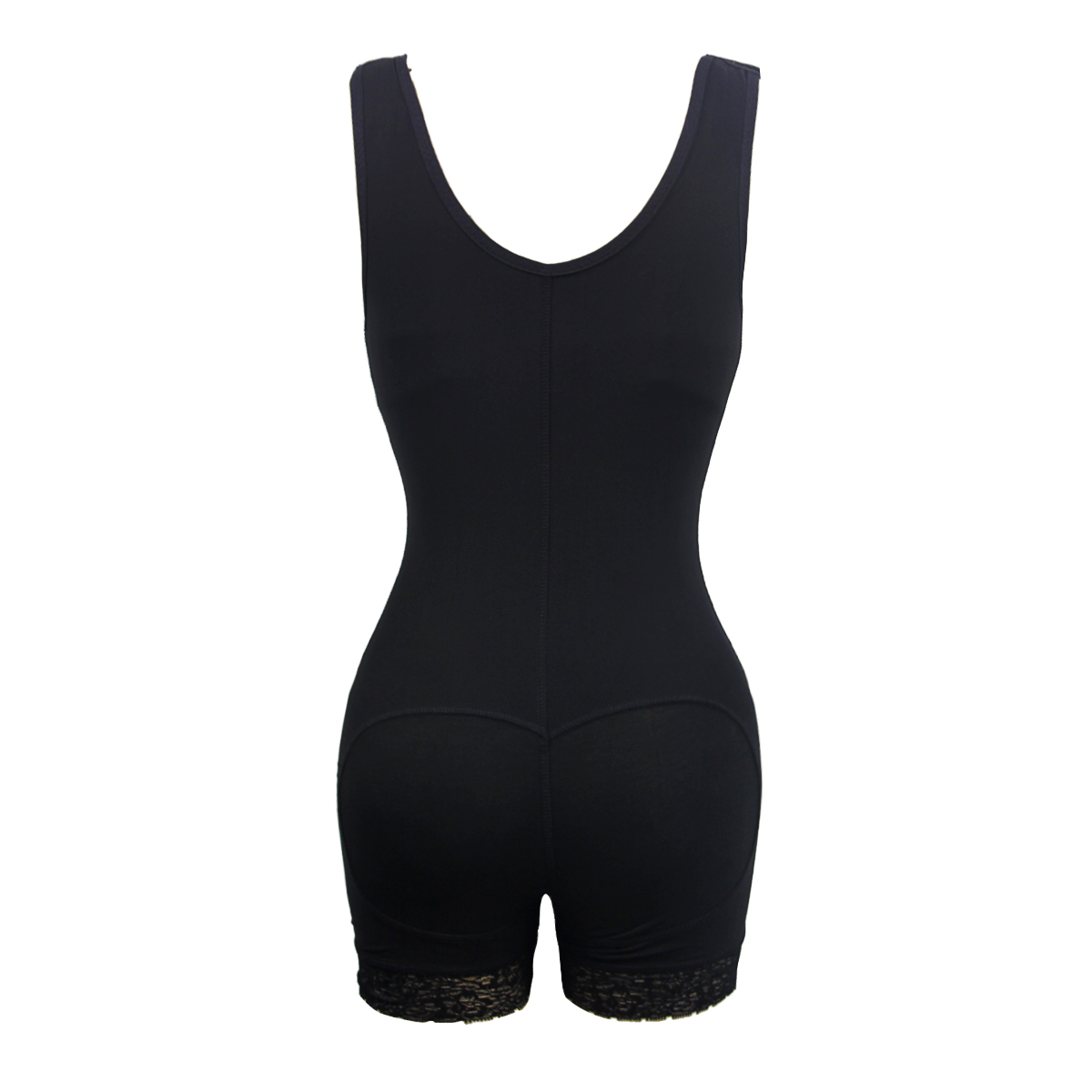 F3235-2 Short Sexy Zip Waist Cincher Jumpsuit Corset